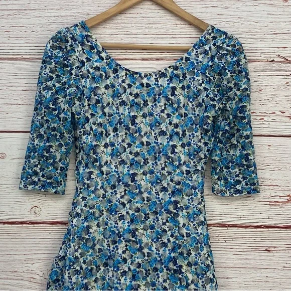 Reiss Rachel Floral Print Bodycon Dress Sz 2 - Picture 13 of 16